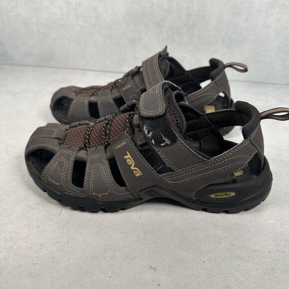 Teva Sandals Shoes Mens Size 8 Brown Black Outdoor Hiking Water Closed Toe Strap main image 8